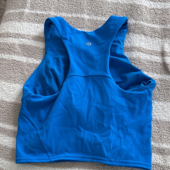 Lululemon Athletica Vibrant Blue Crop Top - Picture 2 of 2